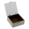 Scatola legno Rosina naturale quadro 15x15xH7,5 cm decorativa