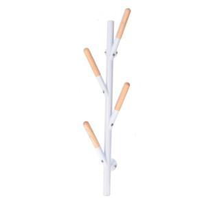 Appendino metallo bianco 4 posti 19x18xH63 cm moderno e pratico
