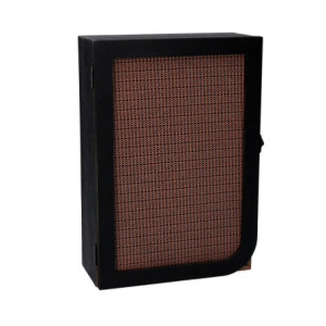 Portachiavi cancelletto legno 3 ganci nero 20x9,5x2,9 cm moderno