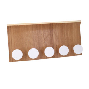 Appendino legno 5 posti marrone 35x5xH17 cm compatto e pratico