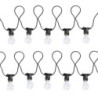 Prolunga catena 5m 10 lampadine vetro luce bianco caldo esterno
