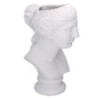 Portavaso resina busto bianco 35x30xH59 cm scultura moderna
