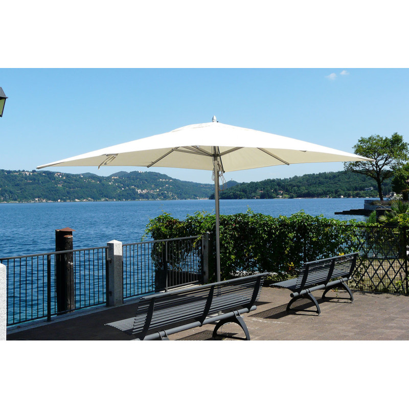 Ombrellone palo centrale Fibrasol Silver 400x300 cm Made in Italy