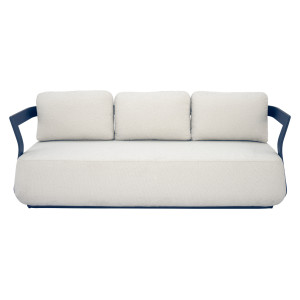 Zoom Salotto Monaco Alluminio Blu Cuscini Alti Bianchi Moia