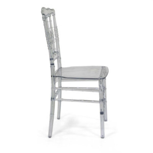 Zoom Sedia policarbonato Napoleon trasparente monoblocco cm 40x40h43/92