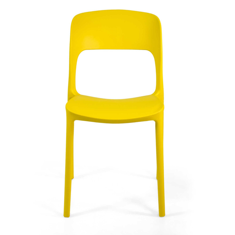 Sedia polipropilene Risto impilabile giallo 47x52x83 cm giardino