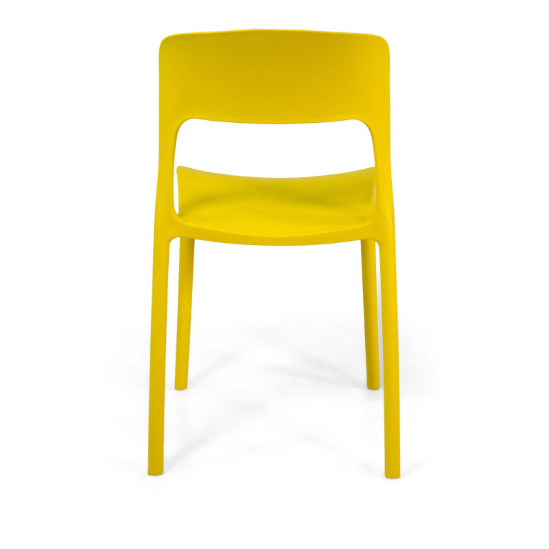 Sedia polipropilene Risto impilabile giallo 47x52x83 cm giardino