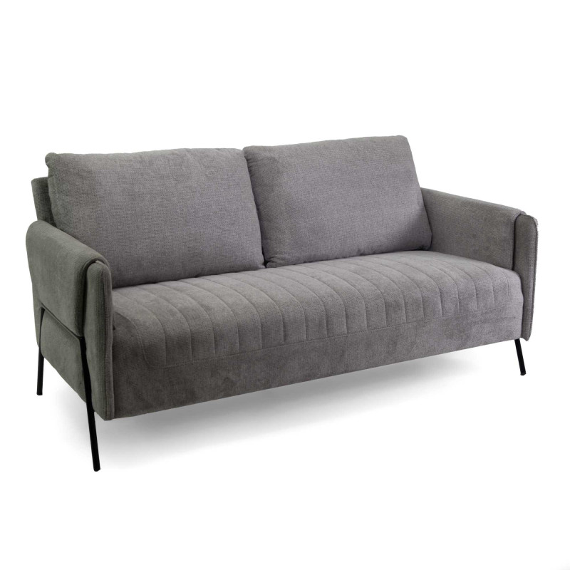 Divano tessuto 2 posti grigio 165x77xH85 cm moderno e comodo