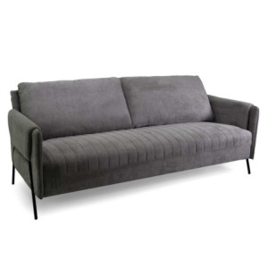 Divano tessuto 3 posti grigio 195x77xH85 cm moderno e comodo