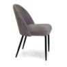 Sedia tessuto grigio struttura nera 60x50,5xH79,5 cm moderna