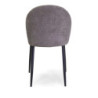 Sedia tessuto grigio struttura nera 44,5x57,5xH82,5 cm moderna