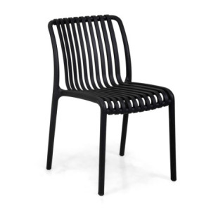 Sedia polipropilene Wren nero 40x58x47-80 cm resistente moderna