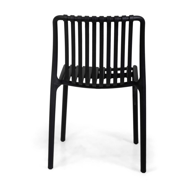 Sedia polipropilene Wren nero 40x58x47-80 cm resistente moderna