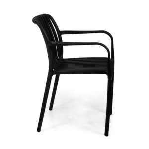 Zoom Poltrona polipropilene Wren nero cm 55x57h46/79