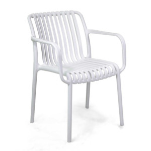 Poltrona polipropilene Wren bianco 55x57xH46/79 cm moderna