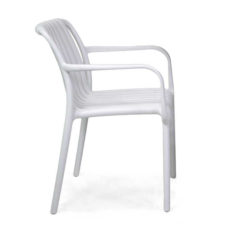 Poltrona polipropilene Wren bianco 55x57xH46/79 cm moderna