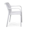 Poltrona polipropilene Wren bianco 55x57xH46/79 cm moderna