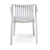 Poltrona polipropilene Wren bianco 55x57xH46/79 cm moderna