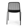 Sedia polipropilene Coraline nero gambe metallo 46,5x54x83 cm