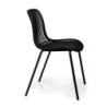 Sedia polipropilene Coraline nero gambe metallo 46,5x54x83 cm