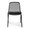 Sedia polipropilene Coraline nero gambe metallo 46,5x54x83 cm