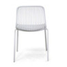 Sedia polipropilene Coraline bianca gambe metallo 46,5x54xH83