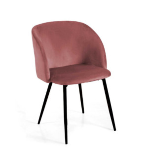 Poltrona velluto Ruby rosa antico 56,5x54x46 cm elegante