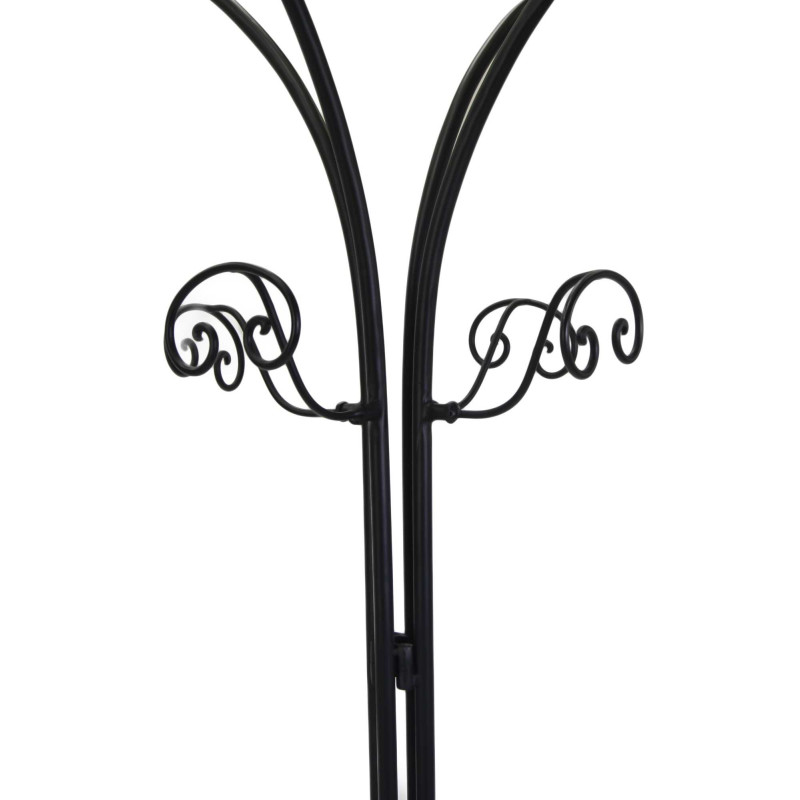 Attaccapanni a stelo pieghevole metallo nero 41x41x179 cm moderno