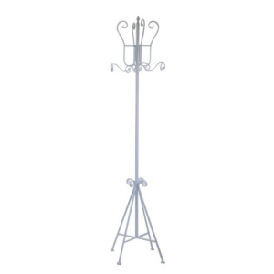 Attaccapanni a stelo metallo bianco 35x35x175 cm moderno e pratico