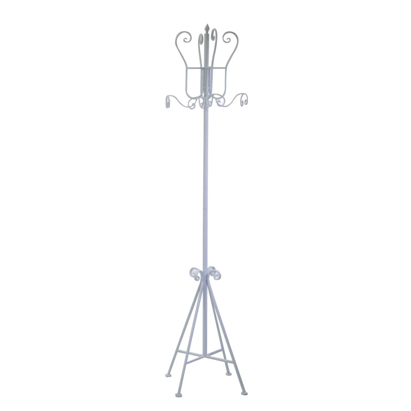 Attaccapanni a stelo metallo bianco 35x35x175 cm moderno e pratico