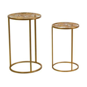 Zoom Colonnina metallo 1-2 oro tonda cm ø33h55