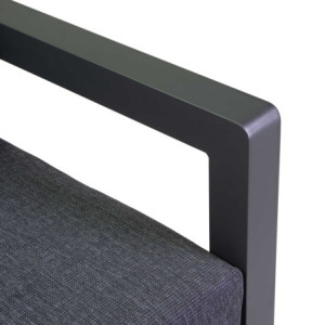 Zoom Salotto alluminio El Paso 2 posti antracite con cuscini