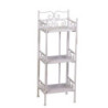 Scaffale metallo New Jessica stretto 3 piani bianco 26x23x76 cm
