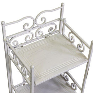 Zoom Scaffale metallo new jessica stretto 3 piani bianco brush cm 26x23h76