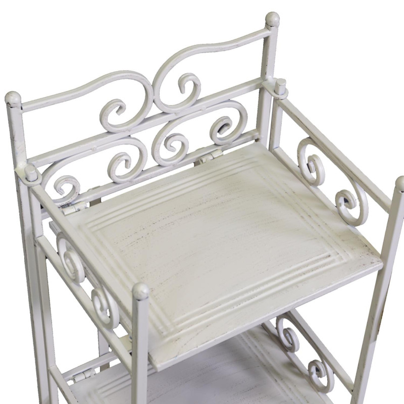 Scaffale metallo New Jessica stretto 3 piani bianco 26x23x76 cm