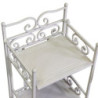 Scaffale metallo New Jessica stretto 3 piani bianco 26x23x76 cm