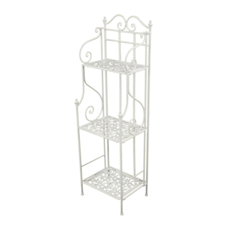 Scaffale metallo New Jessica stretto 3 piani bianco 26x23x76 cm