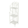 Scaffale metallo New Jessica stretto 3 piani bianco 26x23x76 cm