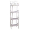 Scaffale metallo New Jessica 4 piani bianco brush 27x23xH104 cm
