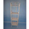 Scaffale metallo New Jessica 4 piani bianco brush 27x23xH104 cm