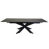 Tavolo Stark allungabile antracite top pietra 180-260x90x76 cm
