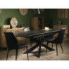 Tavolo Stark allungabile antracite top pietra 180-260x90x76 cm