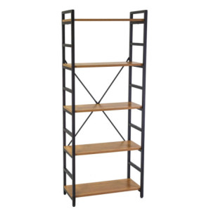 Scaffale metallo legno Achille 5 piani 60x28x151 cm robusto