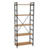 Scaffale metallo legno Achille 5 piani 60x28x151 cm robusto