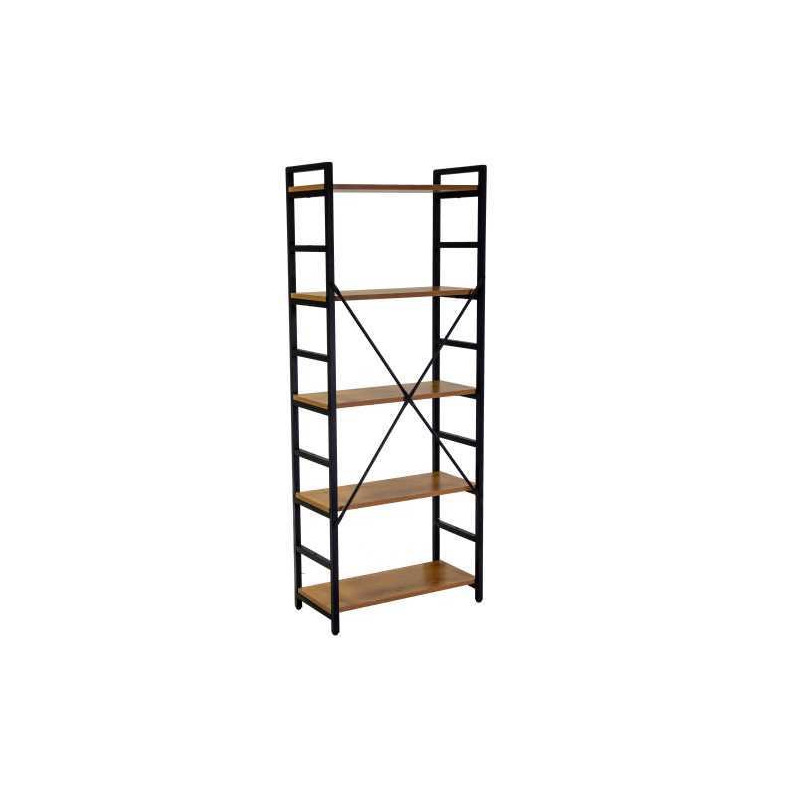 Scaffale metallo legno Achille 5 piani 60x28x151 cm robusto