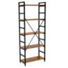Scaffale metallo legno Achille 5 piani 60x28x151 cm robusto