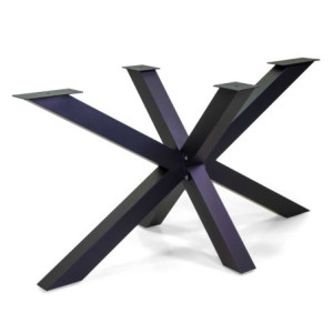 Base tavolo acciaio nero 140x78h72 cm robusta e versatile