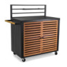 Mobiletto Idaho Antracite Teak 114×H120 Vacchetti | Levante Shop