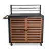 Mobiletto Idaho Antracite Teak 114×H120 Vacchetti | Levante Shop