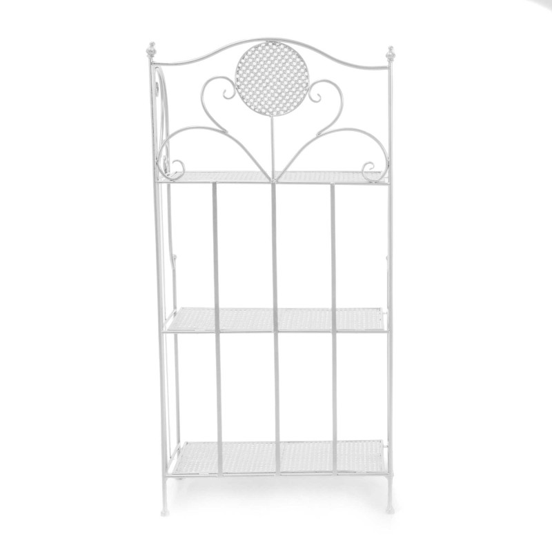 Scaffale metallo Leila 3 ripiani bianco 58x28x120 moderno